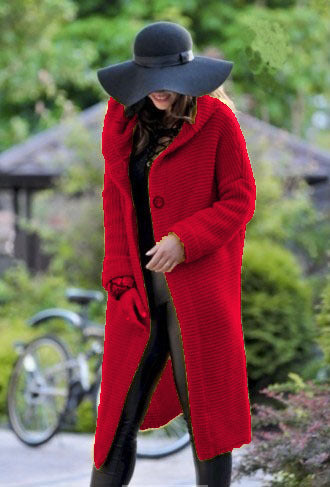 Cozy Hooded Knit Cardigan Classic