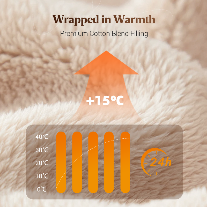 Hooded Fleece Jacket with Shearling Lining