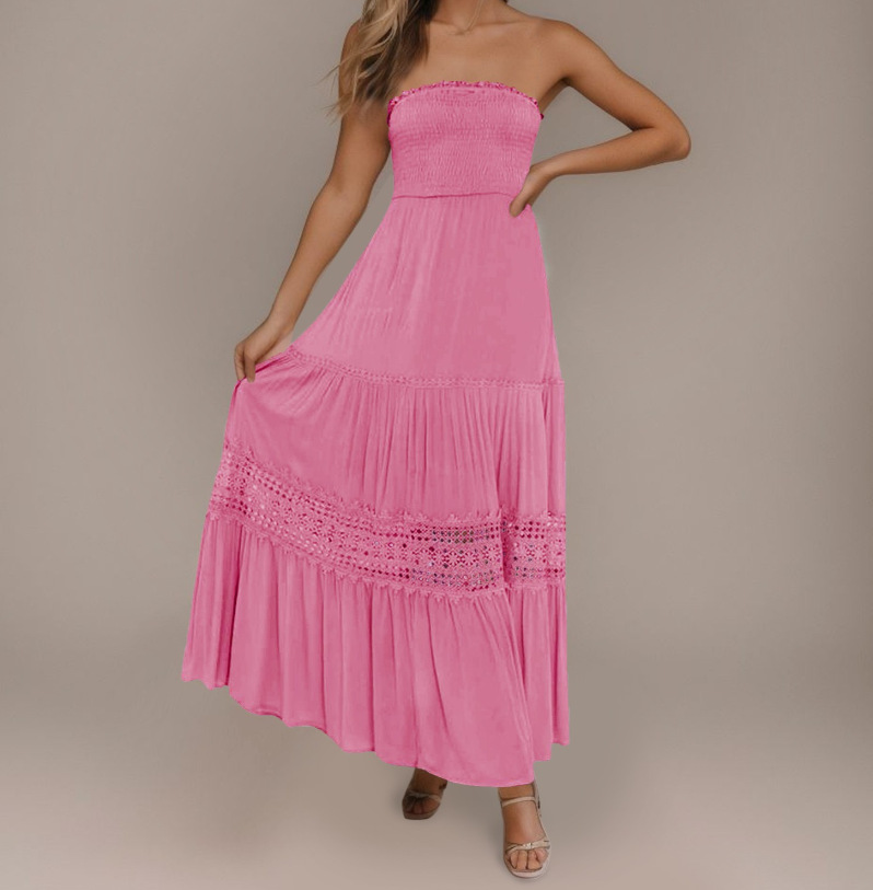 🔥Big price reduction🔥
 Strapless Lace Maxi Dress
