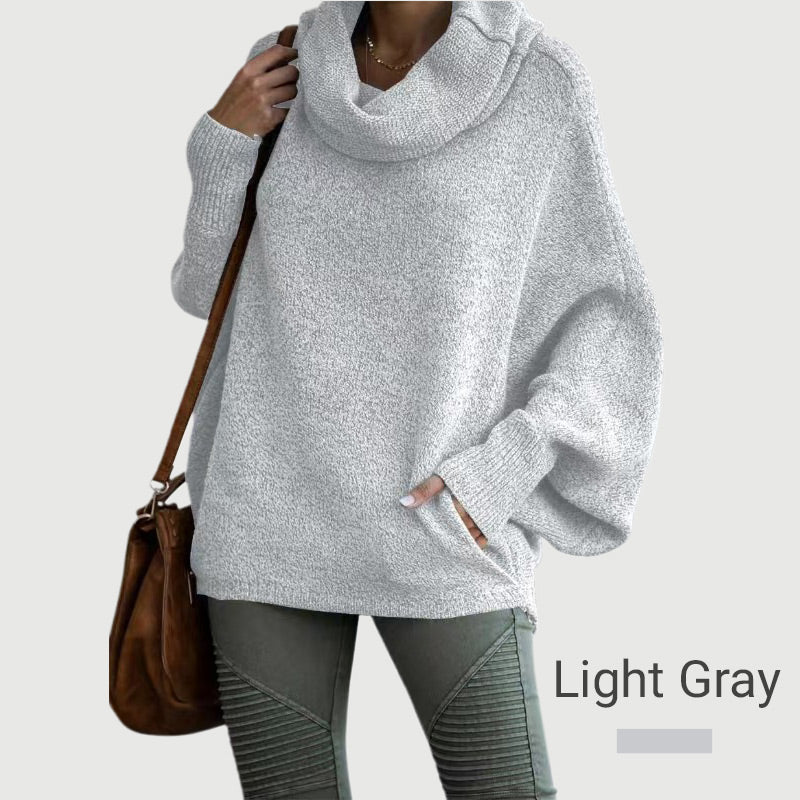 🥳Women's Batwing Cowl Neck Sweater with Pockets