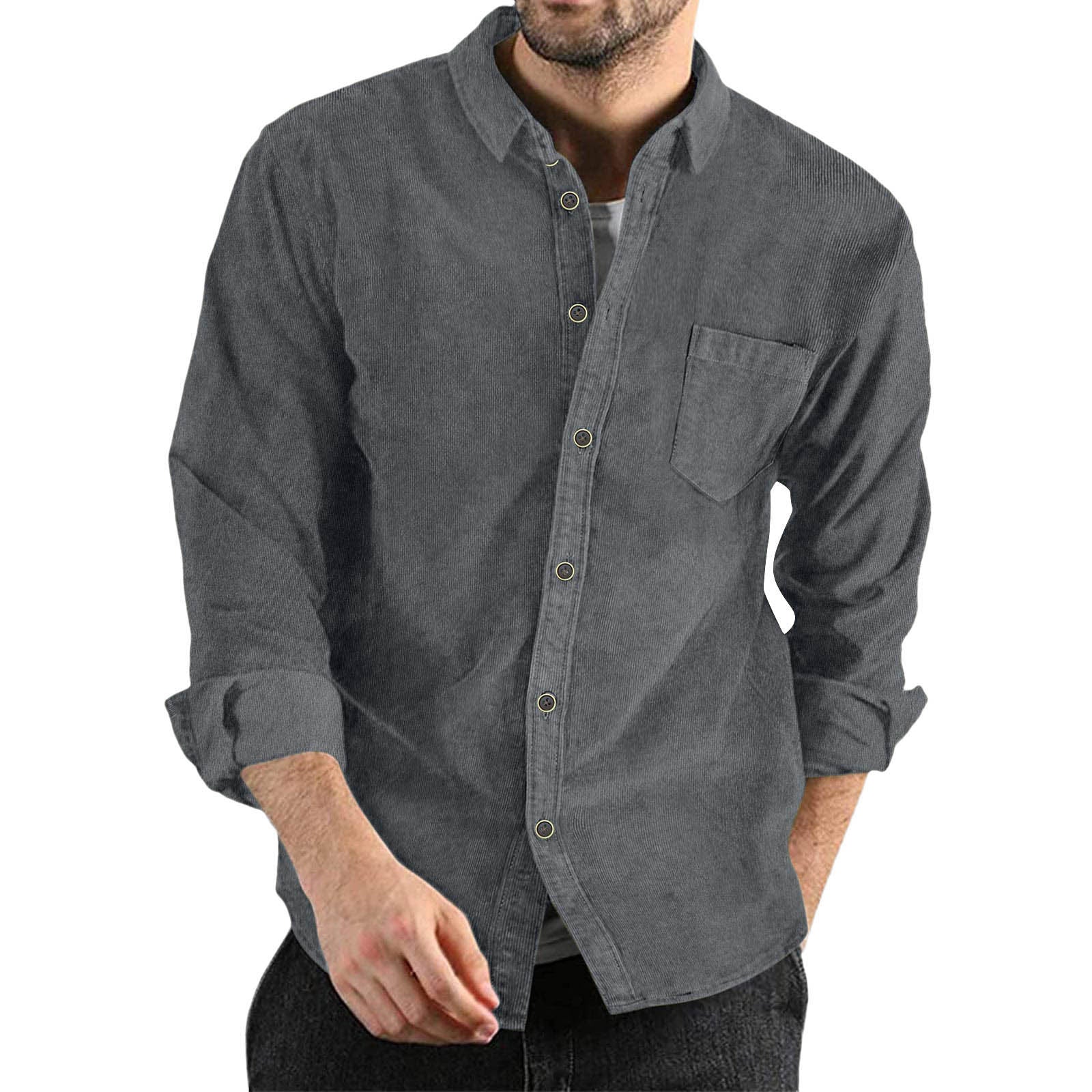 Classic Everyday Corduroy Button Shirt