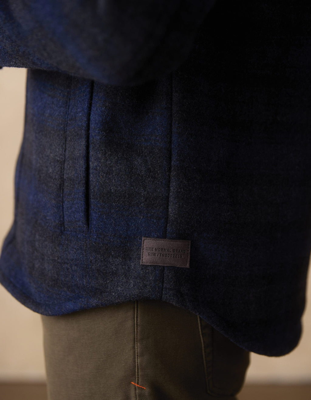 Flannel Lined Workwear Jacket in Navy Plaid