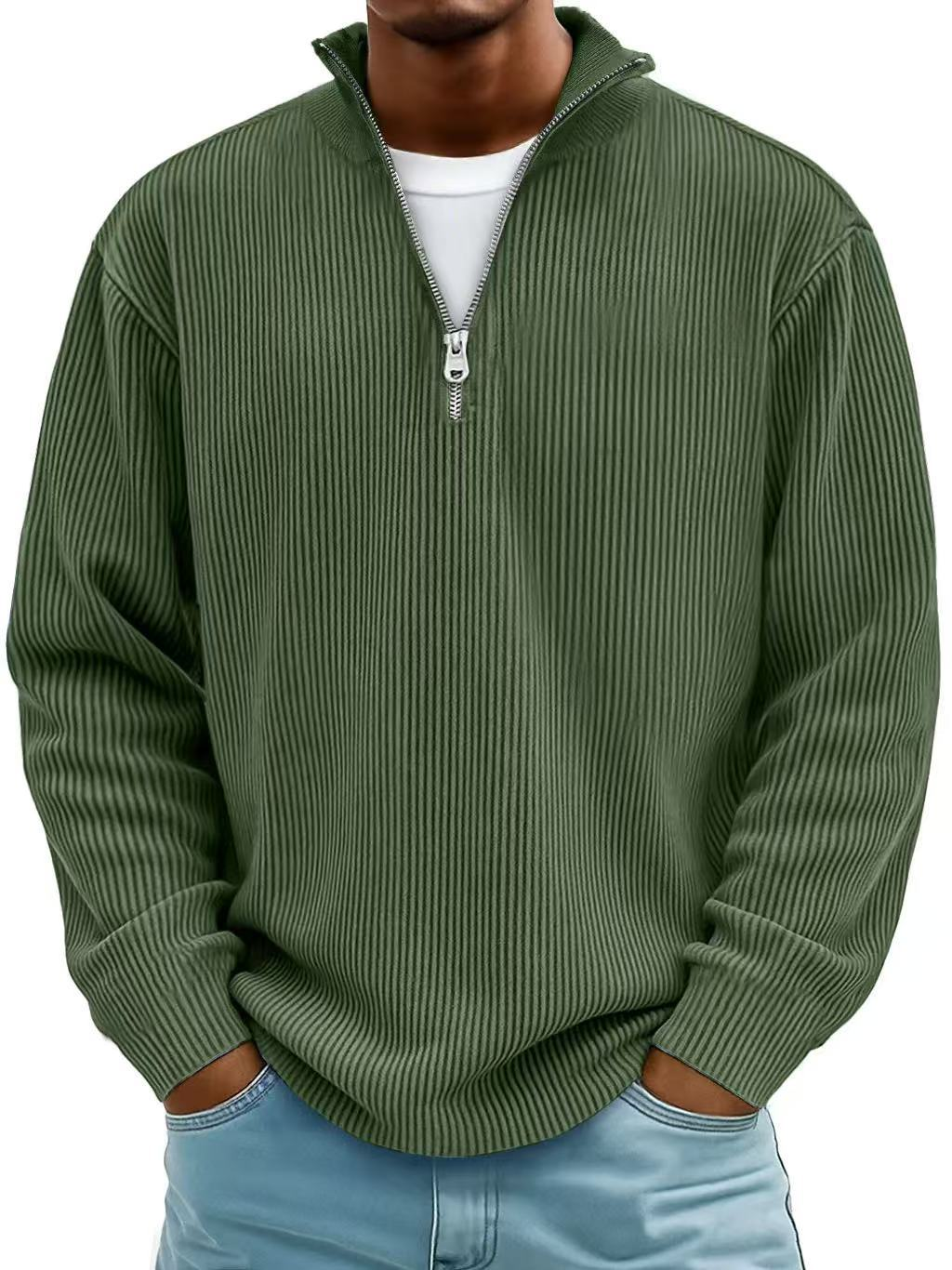 Corduroy Half-Zip Sweatshirt