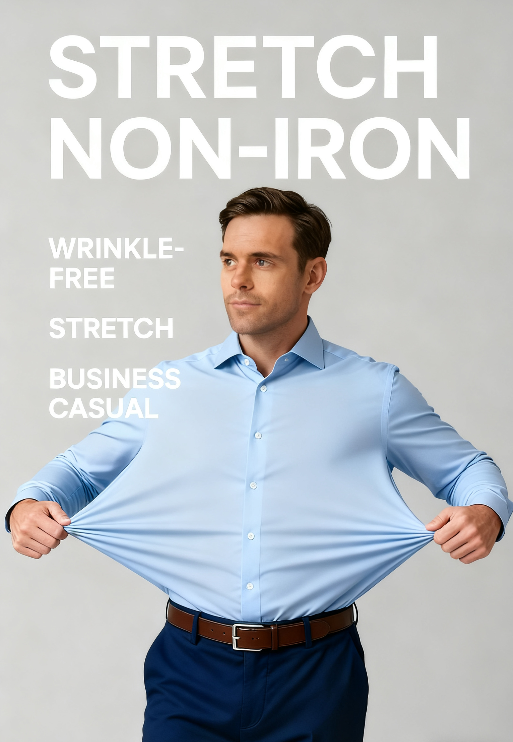 Men's Seamless Wrinkle-Resistant Dress Shirt
